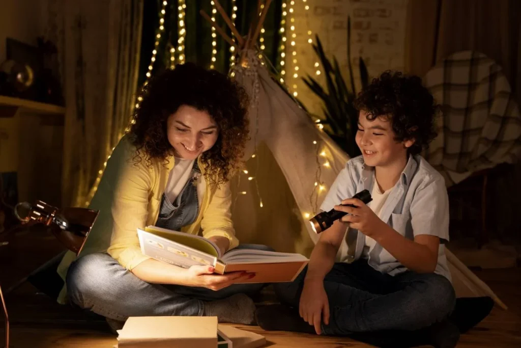 Creative writing process with couple reading and editing story